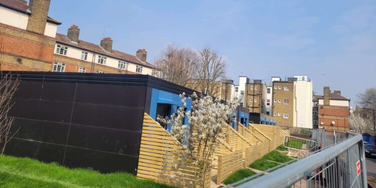 Unoccupied Solohaus homes in Southwark. Credit: Rich Brann