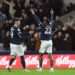 Aidomo Emakhu and Mihailo Ivanovic celebrate after Emakhu's strike against Hull City on December 13, 2025. Image: Millwall FC