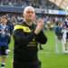Alex Neil applauds The Den after Millwall's 1-0 win against Swansea City on Saturday, April 26. Image: Millwall FC