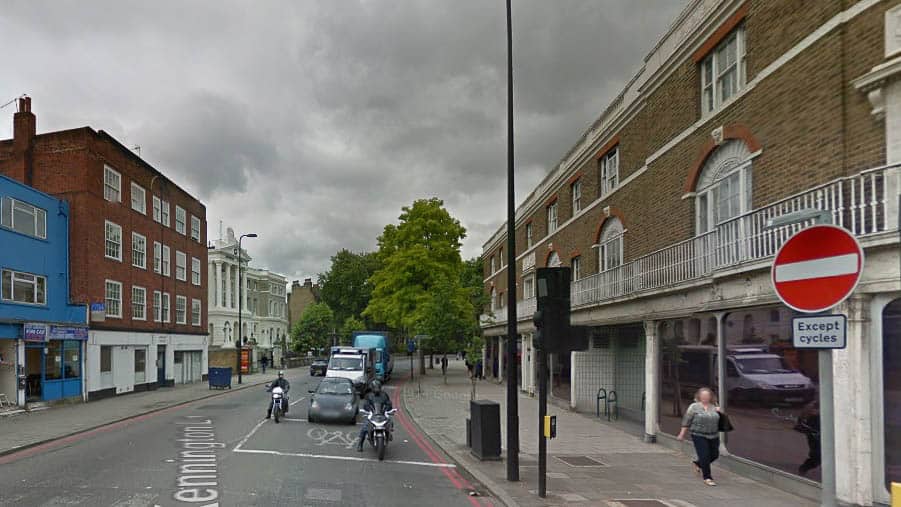 Two of the incidents happened in Kennington Lane, police said (Pic: Google Street View)