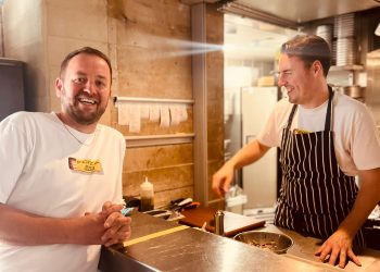 Bash (left) with co-founder and chef Michael Lavery