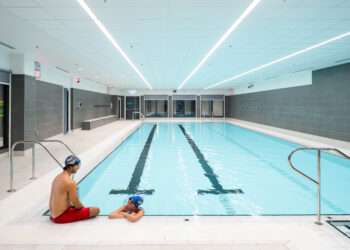 Inside the new leisure centre at Canada Water 
Credit: Facundo Arrizabalaga / MyLondon