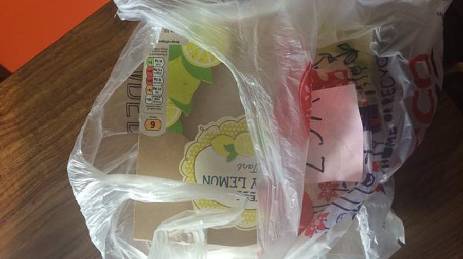 This mysterious cheesecake was left outside someone's front door in the Setchell estate, SE1