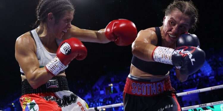 Ellie Scotney fought her first ten bouts in England. Photo: Mark Robinson/Matchroom Boxing