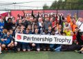 England footballing heros John Stones and Peter Shilton attended The Salvation Army's annual Partnership Trophy in 2023
