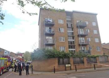 The fire took place at a block of flats in Reculver Road. 
Photo from LFB