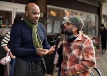 Founder James Osho and Adeel Akhtar outside of The Music Boutique. Photo Credit: Alexis Burke.