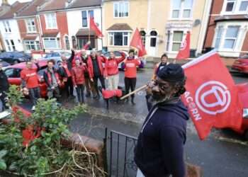 Renters protesting for end to no-fault evictions in 2023 (credit: ACORN)