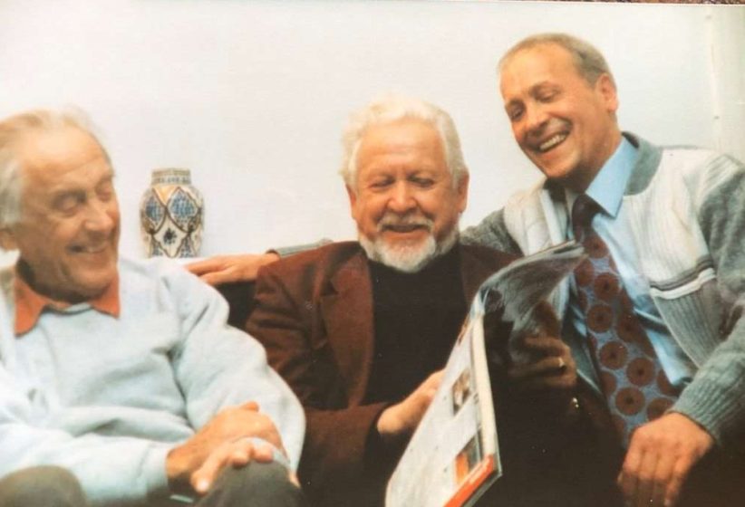 Derek (centre) with his brothers Ken (left) and Lawrence (right)