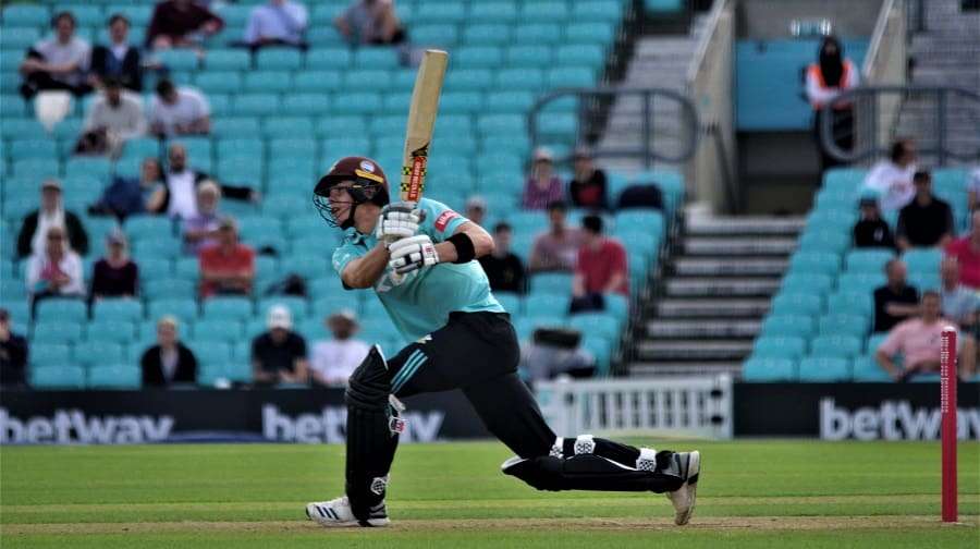 Jamie Smith in action for Surrey. Photo: Mark Sandom
