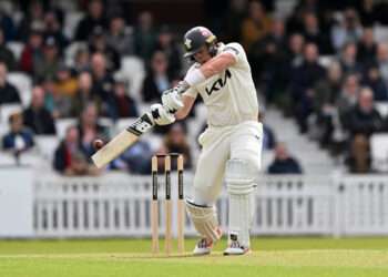 Jamie Smith against Leicestershire at The Kia Oval in April 2026. Image: Keith Gillard