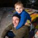 Guy Howard-Evans with his son Casper Credit: Stuart Clapp