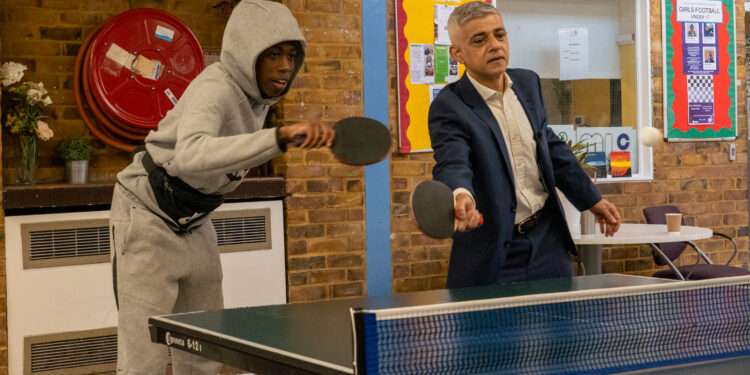 Sadiq Khan playing table tennis
Credit: London Labour/City Hall