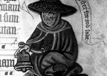 A manuscript image of a leprosy sufferer. Credit- Welcome Collection