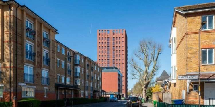 A view of the residential development along Verney Road Credit: Southwark Council documents