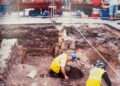 Excavation at Bermondsey Square. Credit: Pre-Construct Archaeology