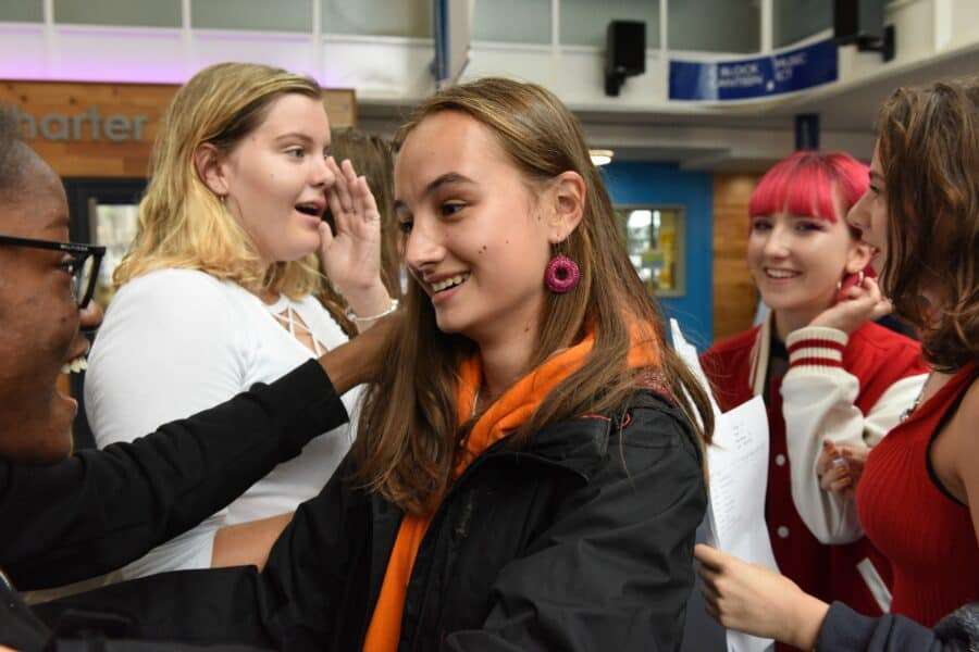 Ruby, when she received her GCSE results in 2018
Photo: Tom Parkes