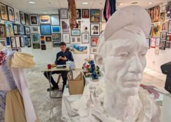 Rod Kitson in his gallery