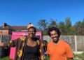 Sarah Abdelmagid and Thileepan Thevarajan at the Lewisham Garden
