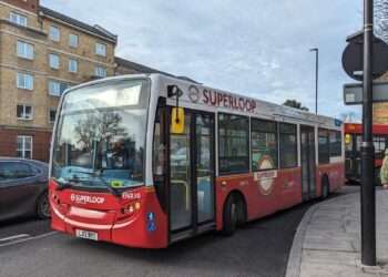 The buses on the network have been covered with the TfL's new Superloop branding Credit: Harrison Galliven