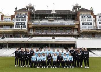 The new Surrey Women's players at The Kia Oval (Photo by Ben Hoskins/Getty Images for Surrey CCC)