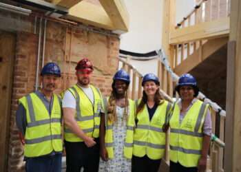 Left to Right: Takeshi Hayatsu - Director of Hayatsu Architects, Cllr James-J Walsh – Lewisham Council, Claire Pritchard – CEO, GCDA, Cllr Ese Erheriene – Lewisham Council, Janet Daby MP