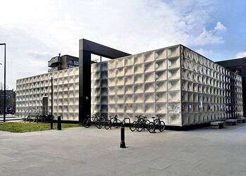The Michael Faraday Memorial, designed by Rodney Gordon. Credit: C20 Society