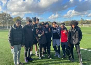 The winning team celebrates their tournament victory