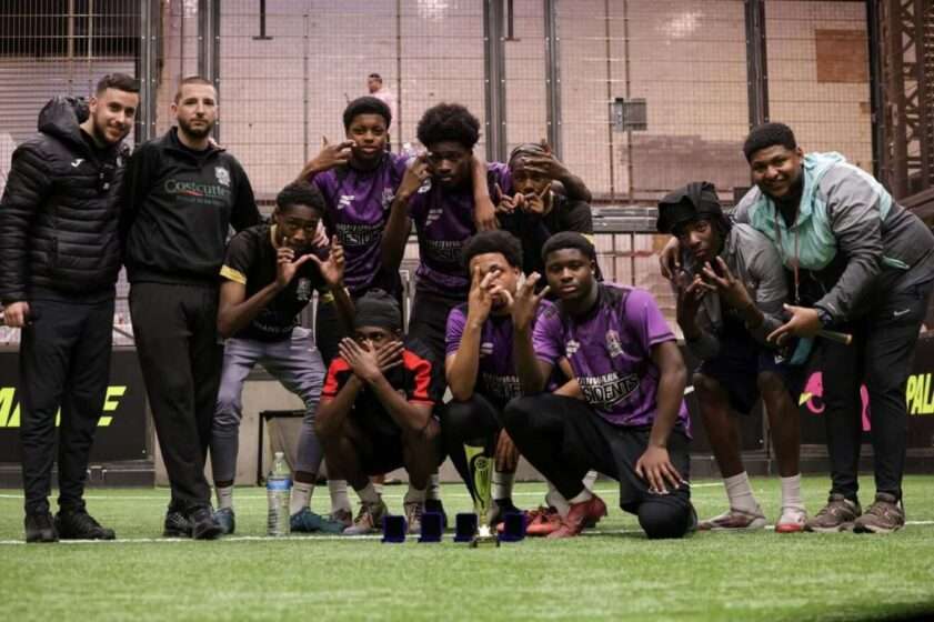 Junior (third from left) and his Southwark Residents teammates
Credit: Dean Stanhope
