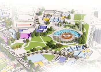 Concepts for the swimming pool at Gasholder 13. Picture supplied by Southwark Council