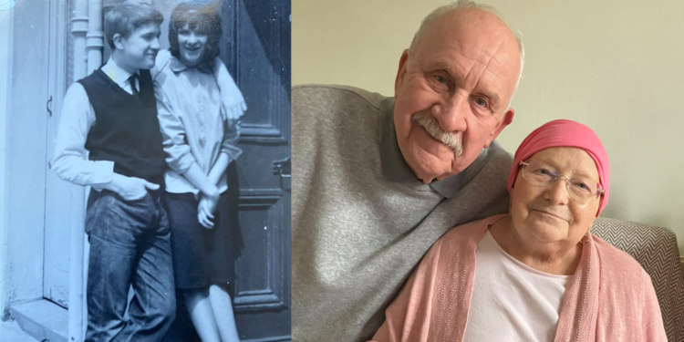 Left: Charlie and Sue in the 1960s. Right: Charlie and Sue on their 60th anniversary