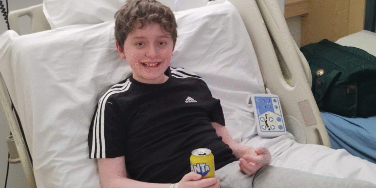 Kyle, in hospital.