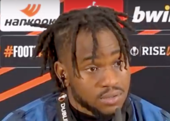 Ademola Lookman after his hat-trick in the 2023-24 Europa League final