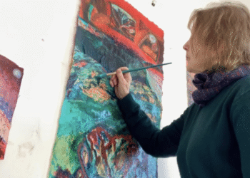 Louise Sheridan in her Rotherhithe studio
