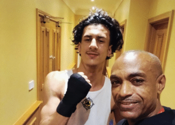 Sahil Arubi with Lynn coach Elwin Ollivierre