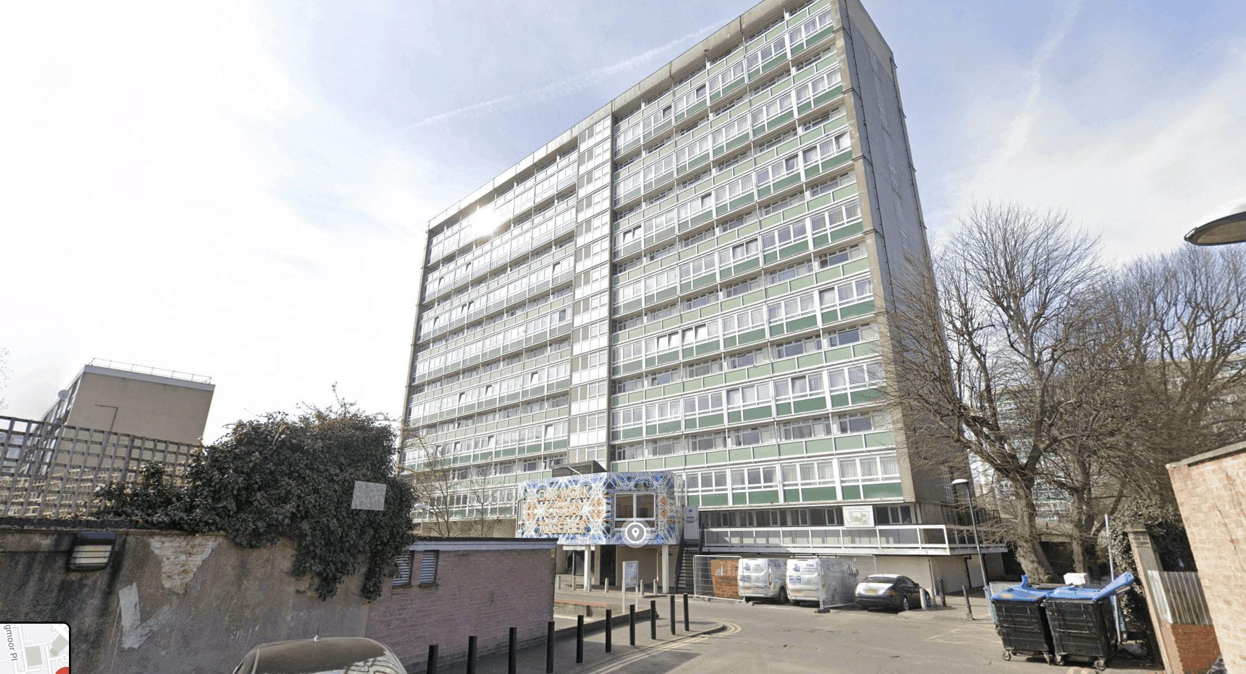 Marie Curie, one of the blocks in Southwark with a waking watch