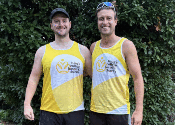 Michael Brennan (L) and his business partner Will