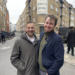 Zack Polanski, Leader of the Green Party (L) and James McAsh (R) in Bermondsey on Wednesday