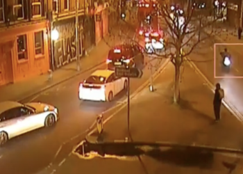 Police have released this CCTV footage showing the victim riding on his moped the night that he died