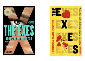 Book covers of The Exes by Leodora Darlington side by side.