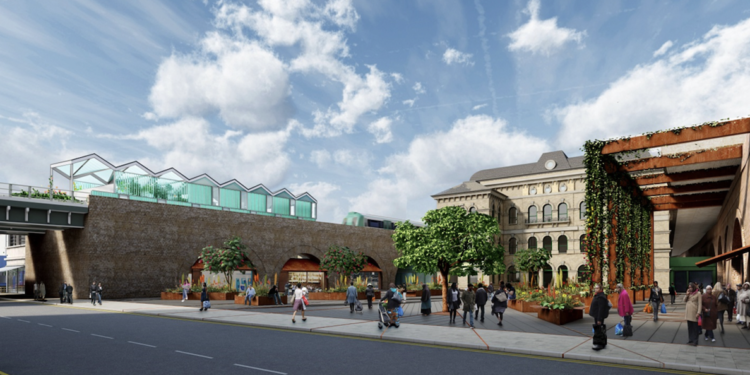 CGI of what Peckham Rye Station Square will look like once redevelopment is complete.