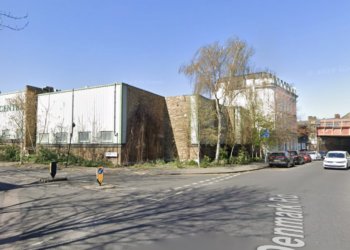 Denmark Street and Carew Street. Google Street View