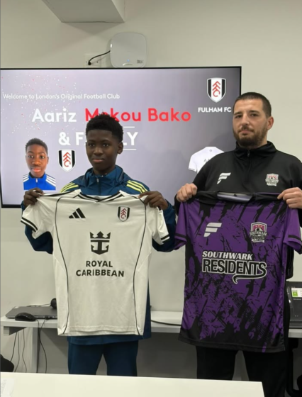 Southwark Residents player signs for Fulham academy. Credit: Dean Stanhope.