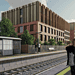 The view currently from East Dulwich station (left) and a computer-generated image of The Sidings (right)